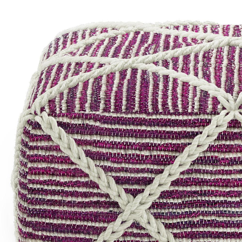 Cowan Pouf in Magenta and Natural