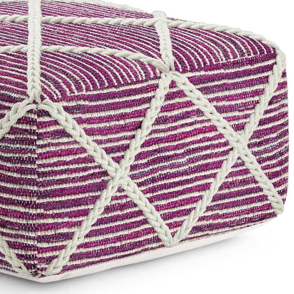 Cowan Pouf in Magenta and Natural