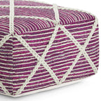 Cowan Pouf in Magenta and Natural