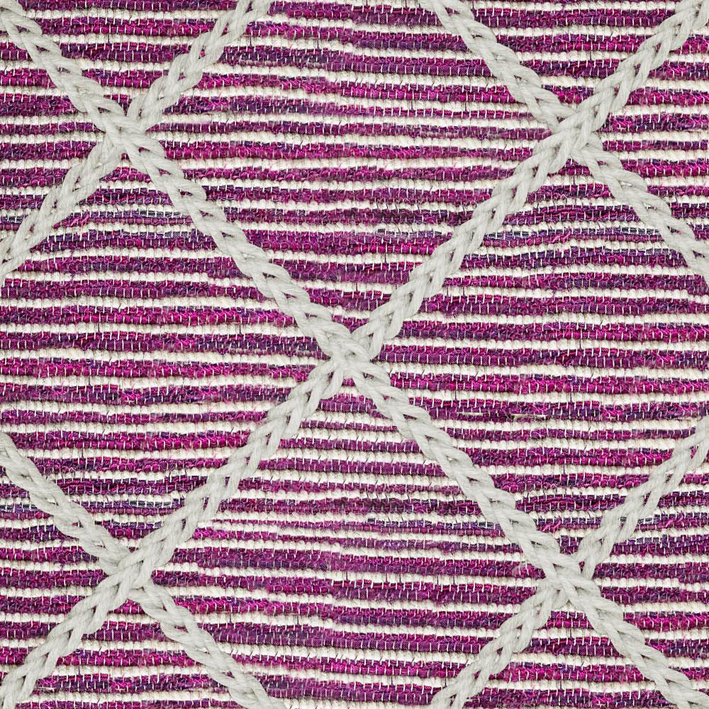 Cowan Pouf in Magenta and Natural