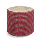 Larissa Pouf in Natural and Maroon