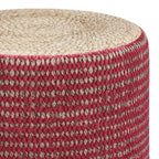 Larissa Pouf in Natural and Maroon