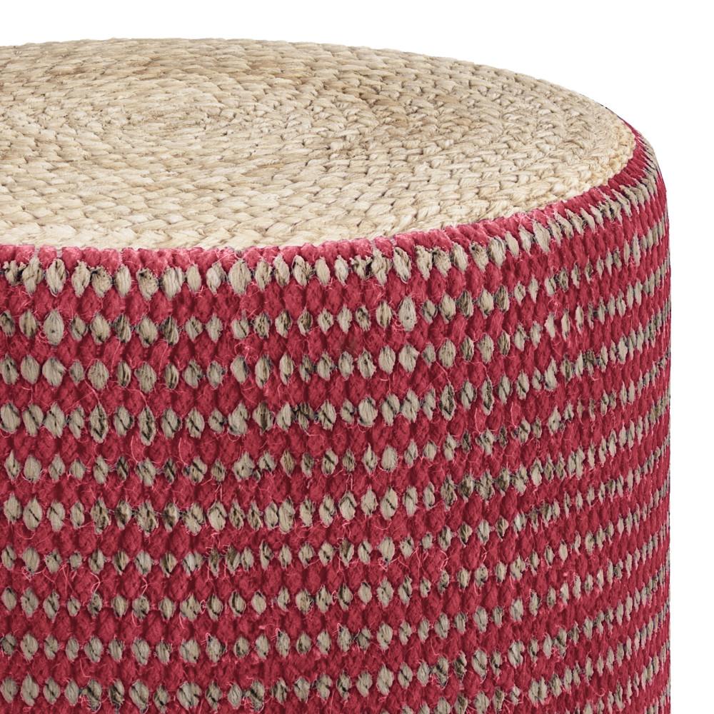 Larissa Pouf in Natural and Maroon