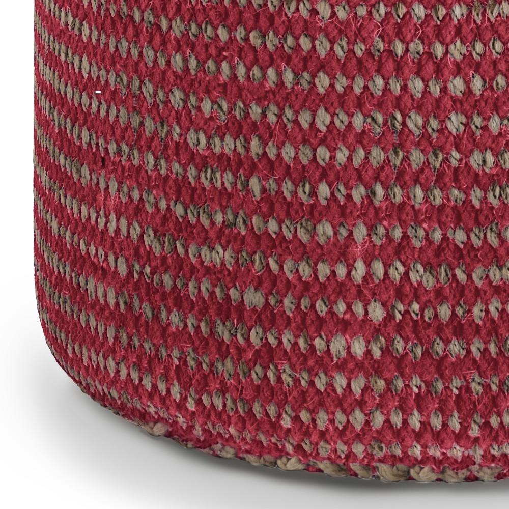 Larissa Pouf in Natural and Maroon