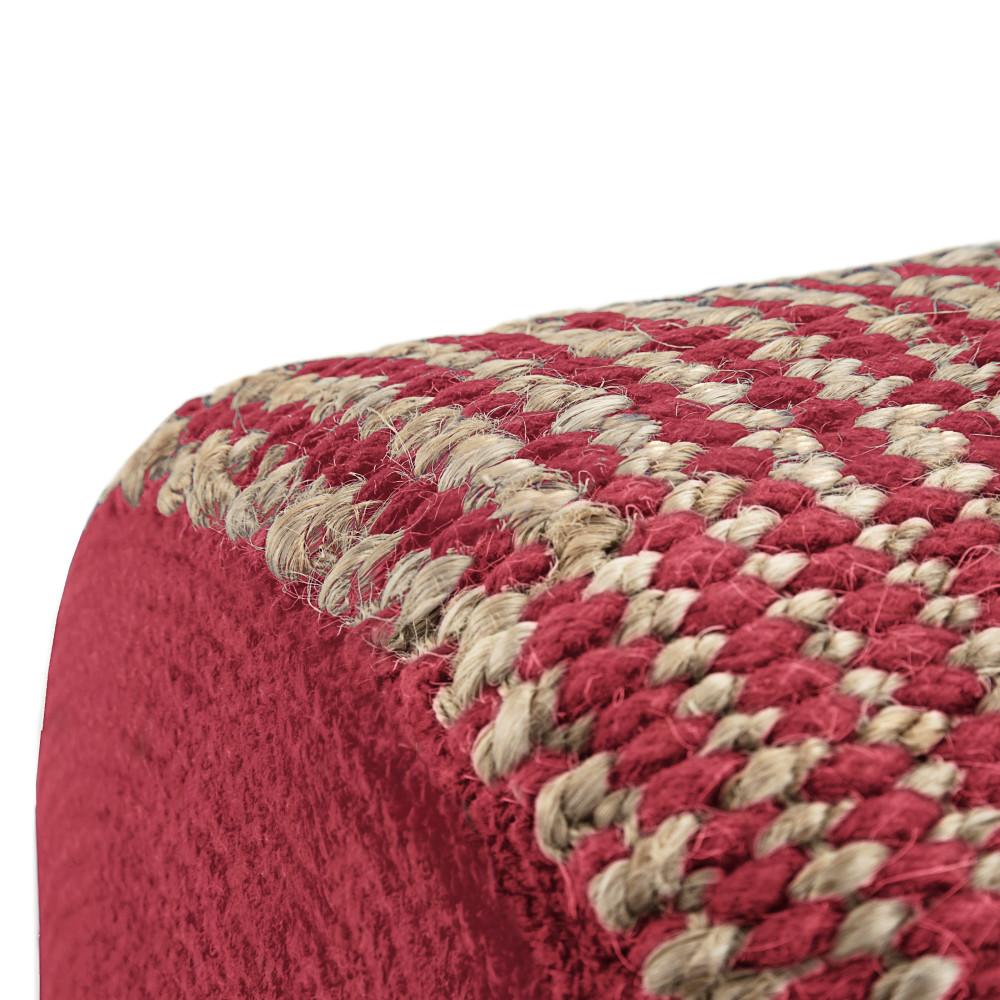 Larissa Pouf in Natural and Maroon