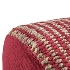 Larissa Pouf in Natural and Maroon
