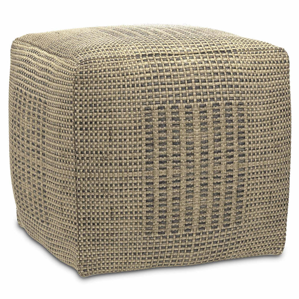 Delilah Square Woven Pouf