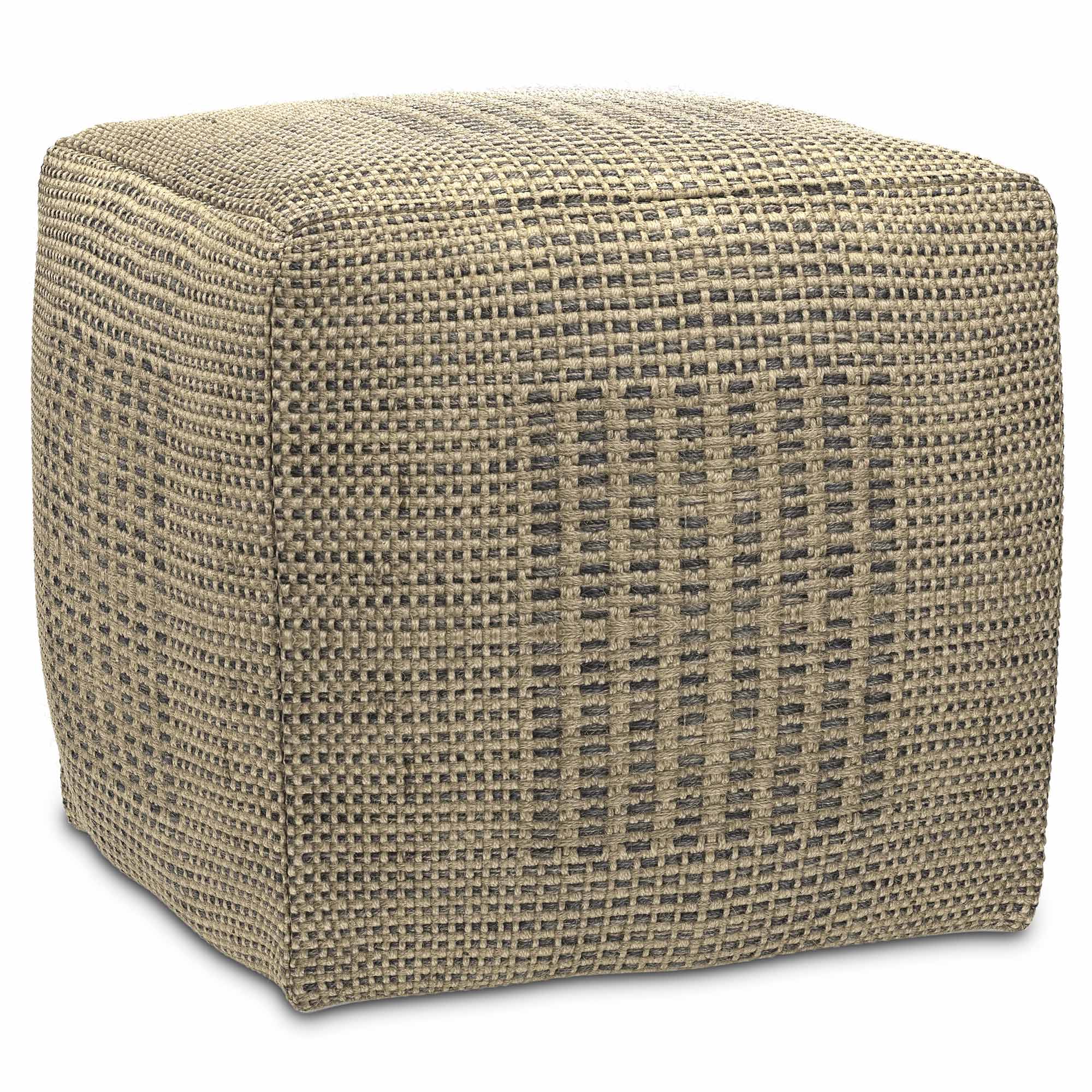 Delilah Square Woven Pouf