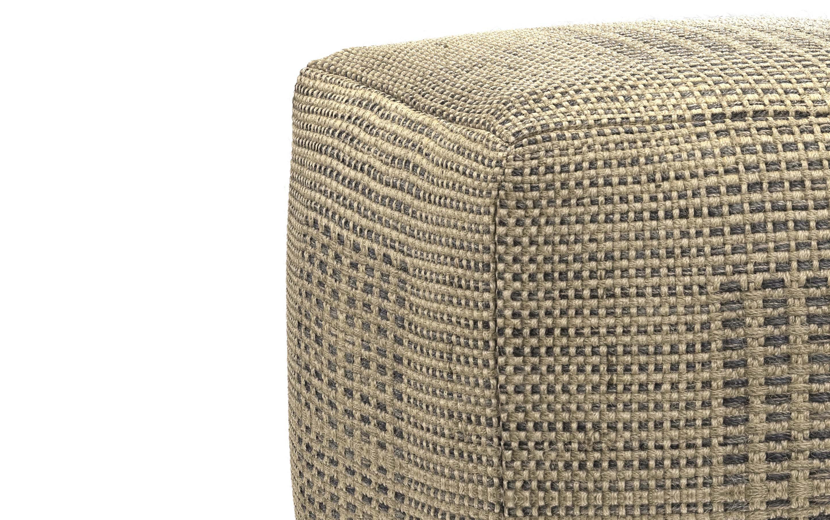 Delilah Square Woven Pouf