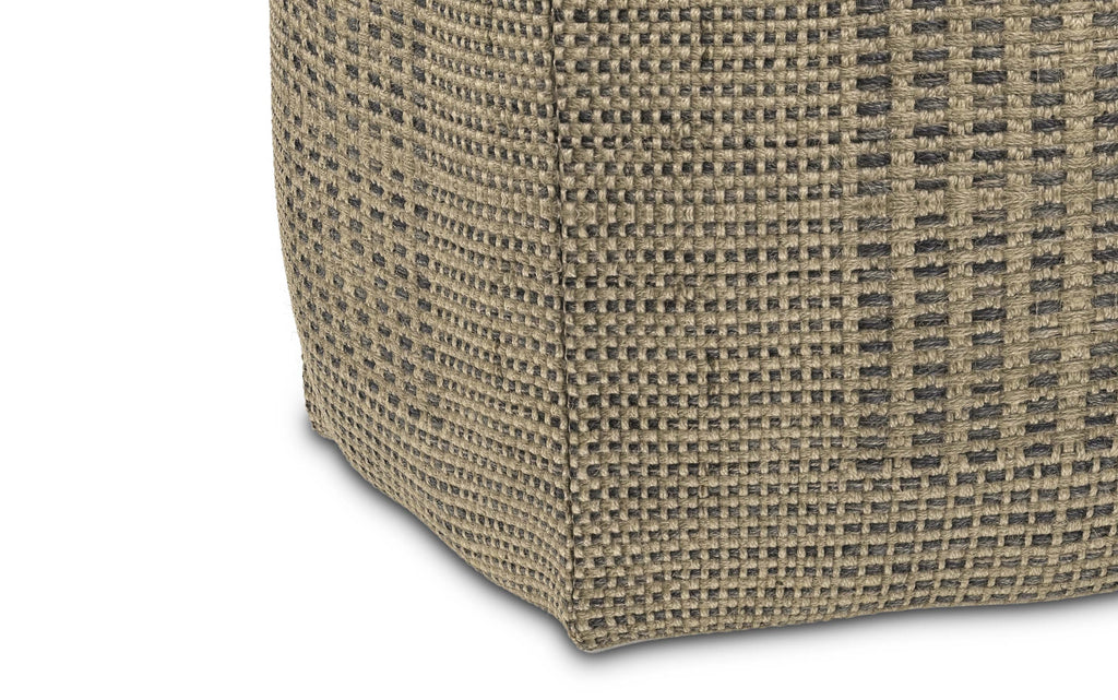 Delilah Square Woven Pouf