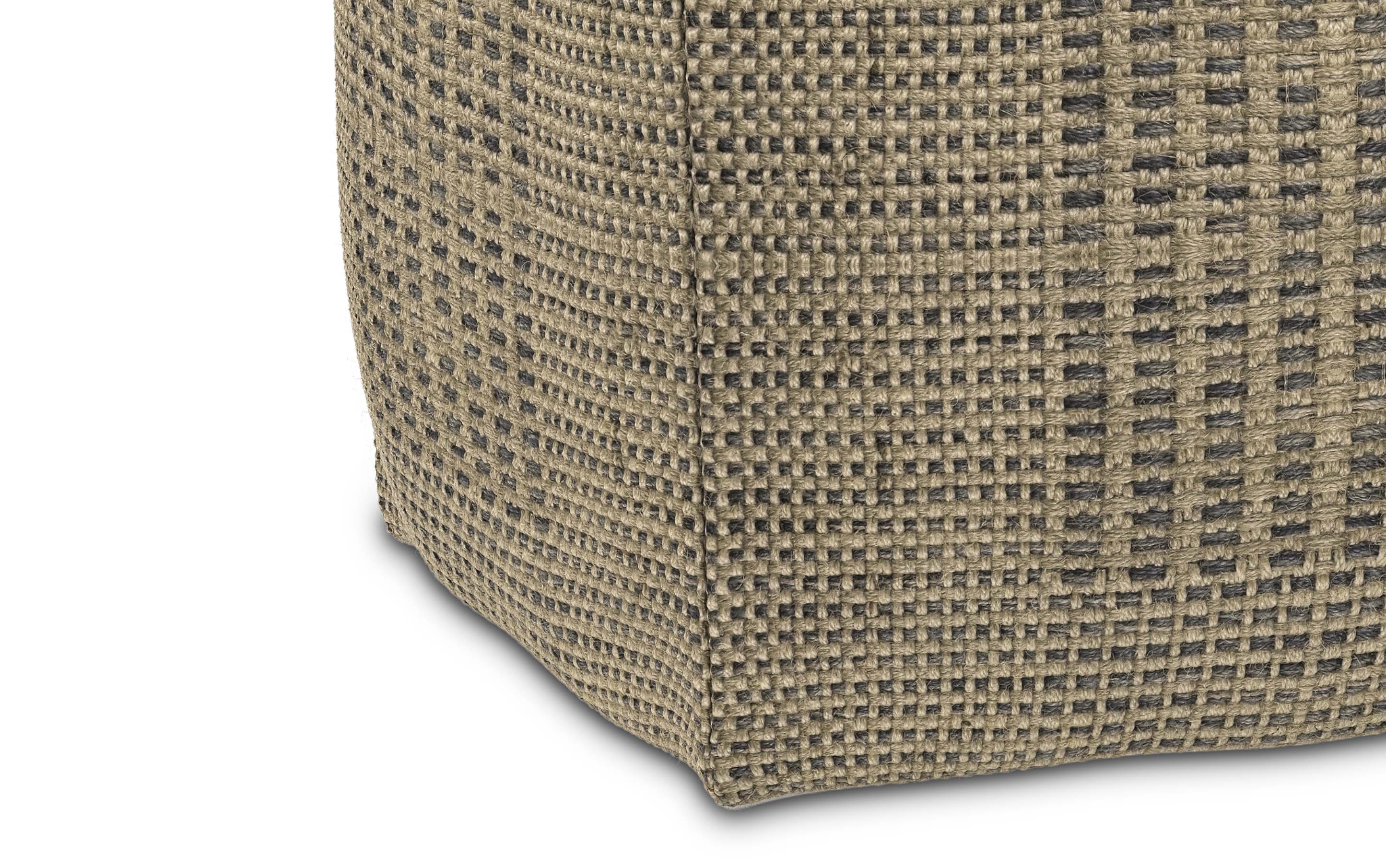 Delilah Square Woven Pouf