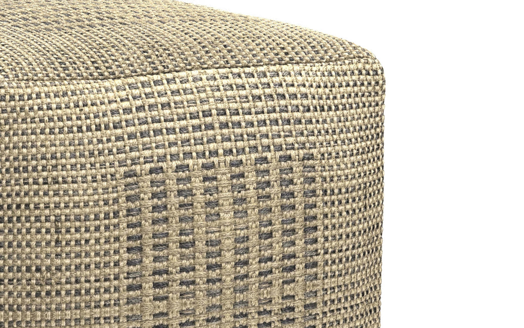 Delilah Square Woven Pouf