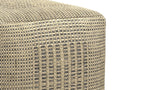 Delilah Square Woven Pouf