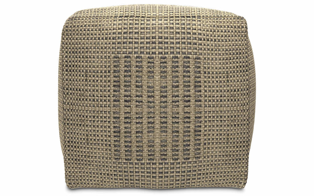 Delilah Square Woven Pouf