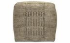 Delilah Square Woven Pouf