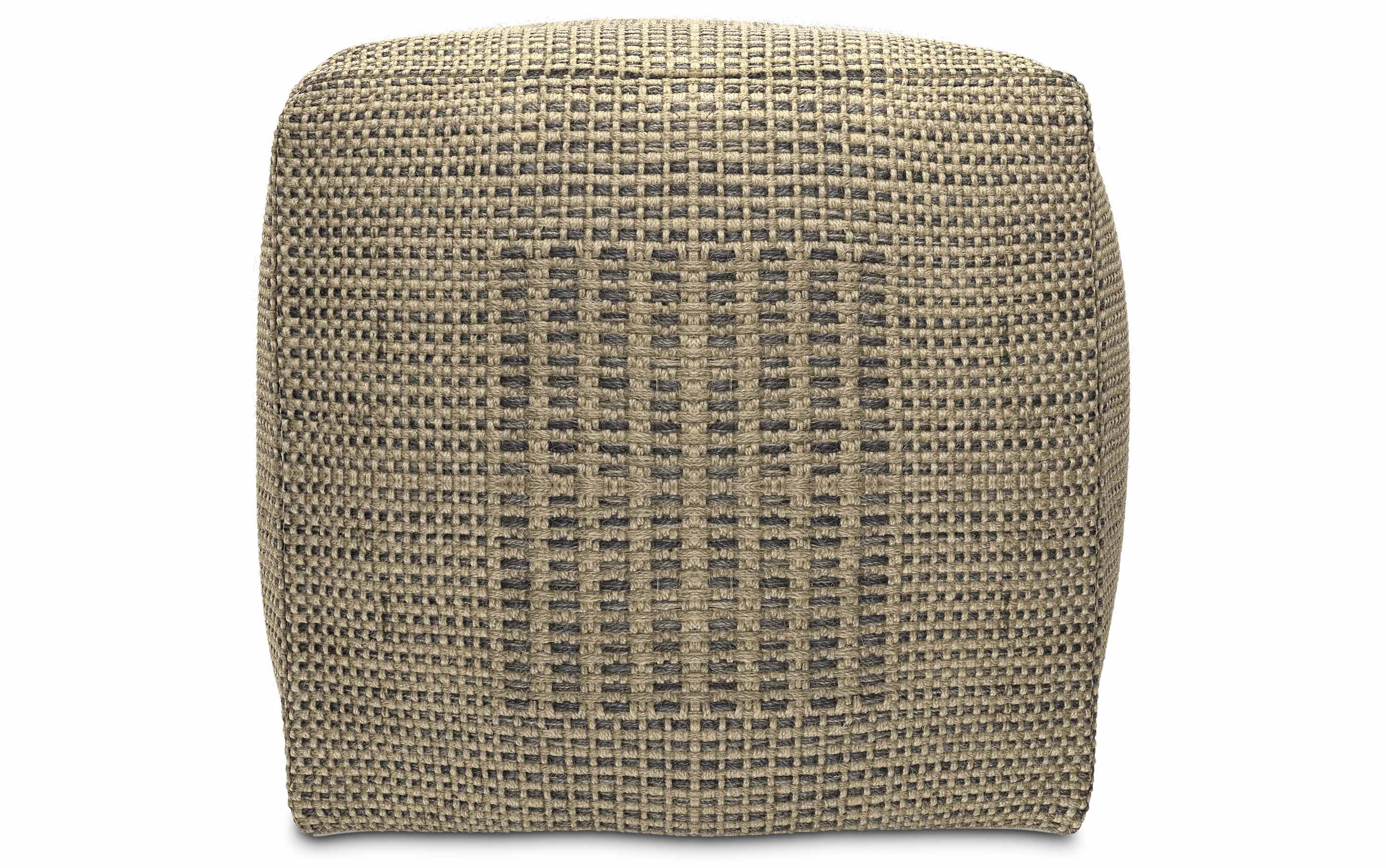 Delilah Square Woven Pouf