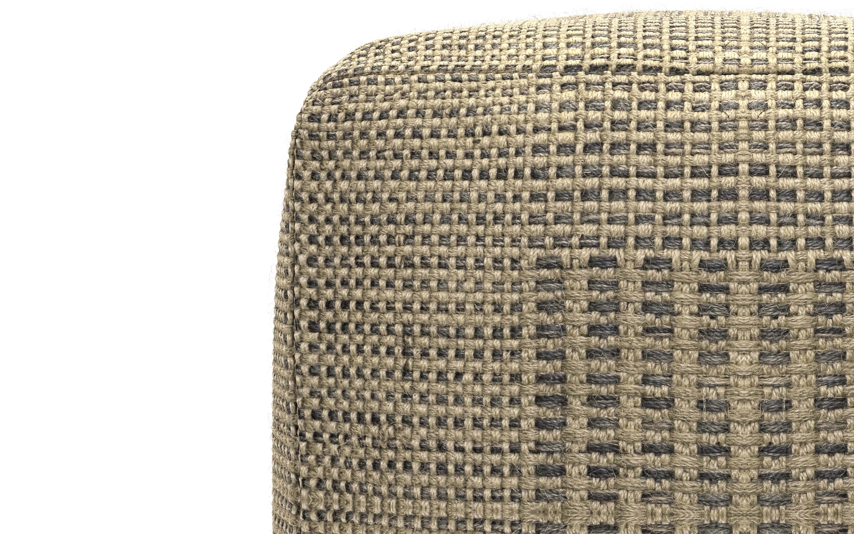 Delilah Square Woven Pouf