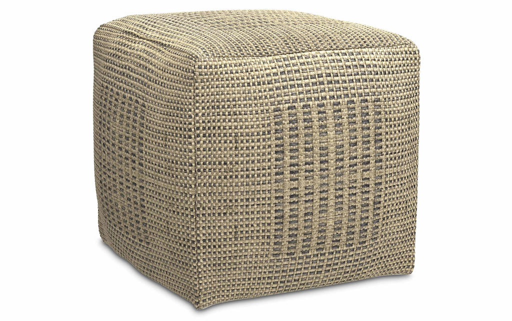 Delilah Square Woven Pouf