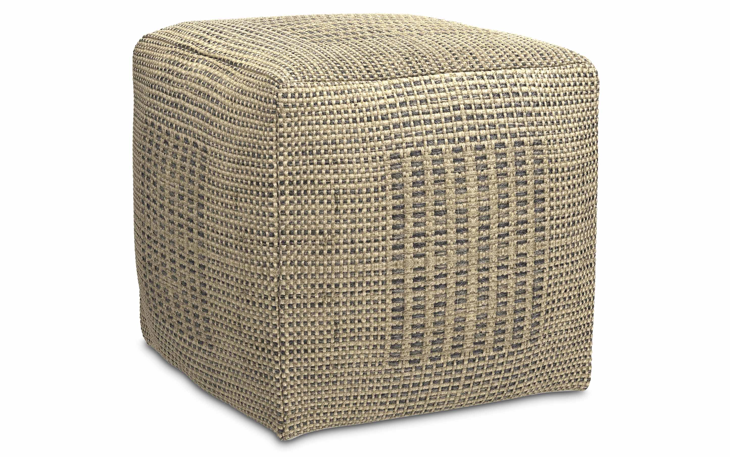 Delilah Square Woven Pouf