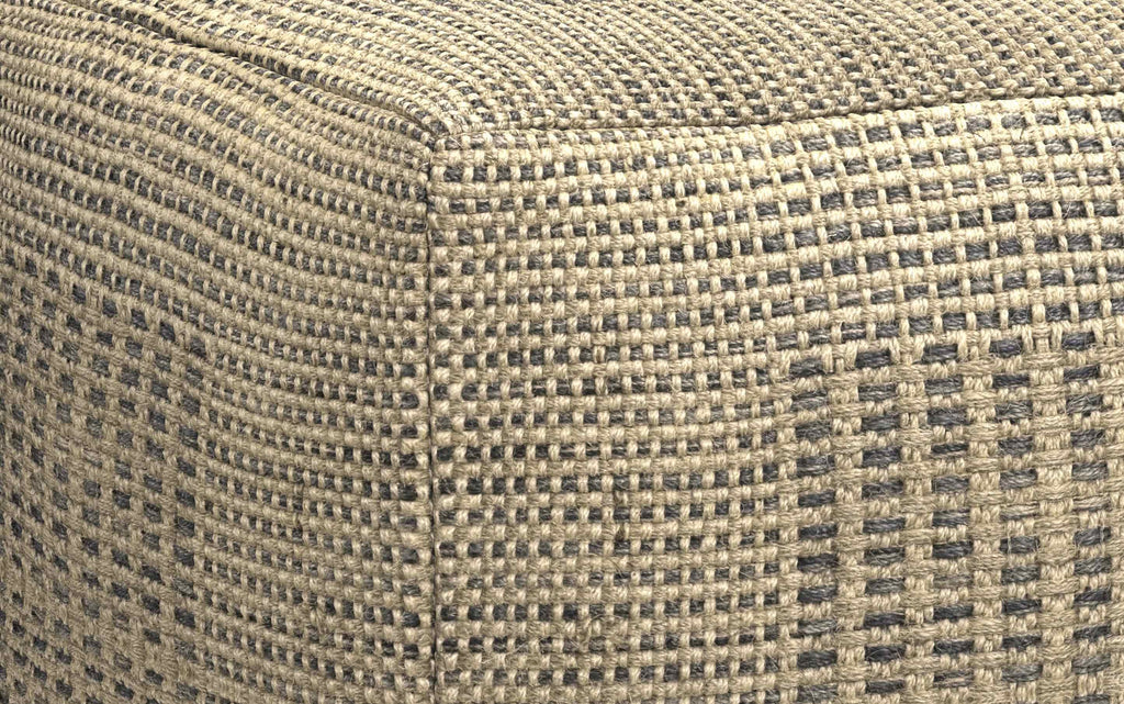 Delilah Square Woven Pouf