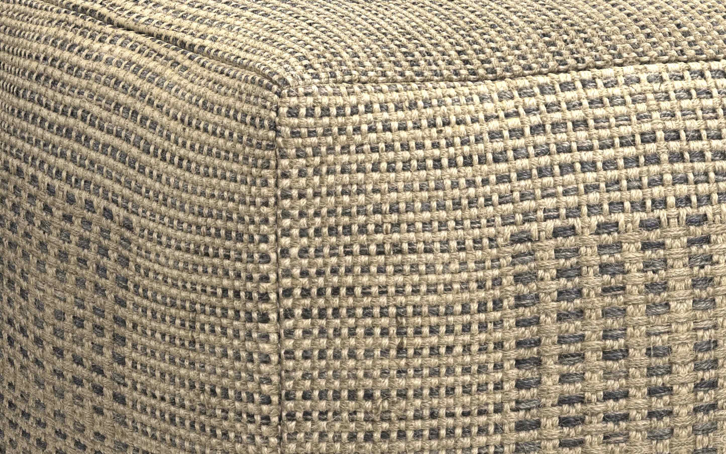 Delilah Square Woven Pouf