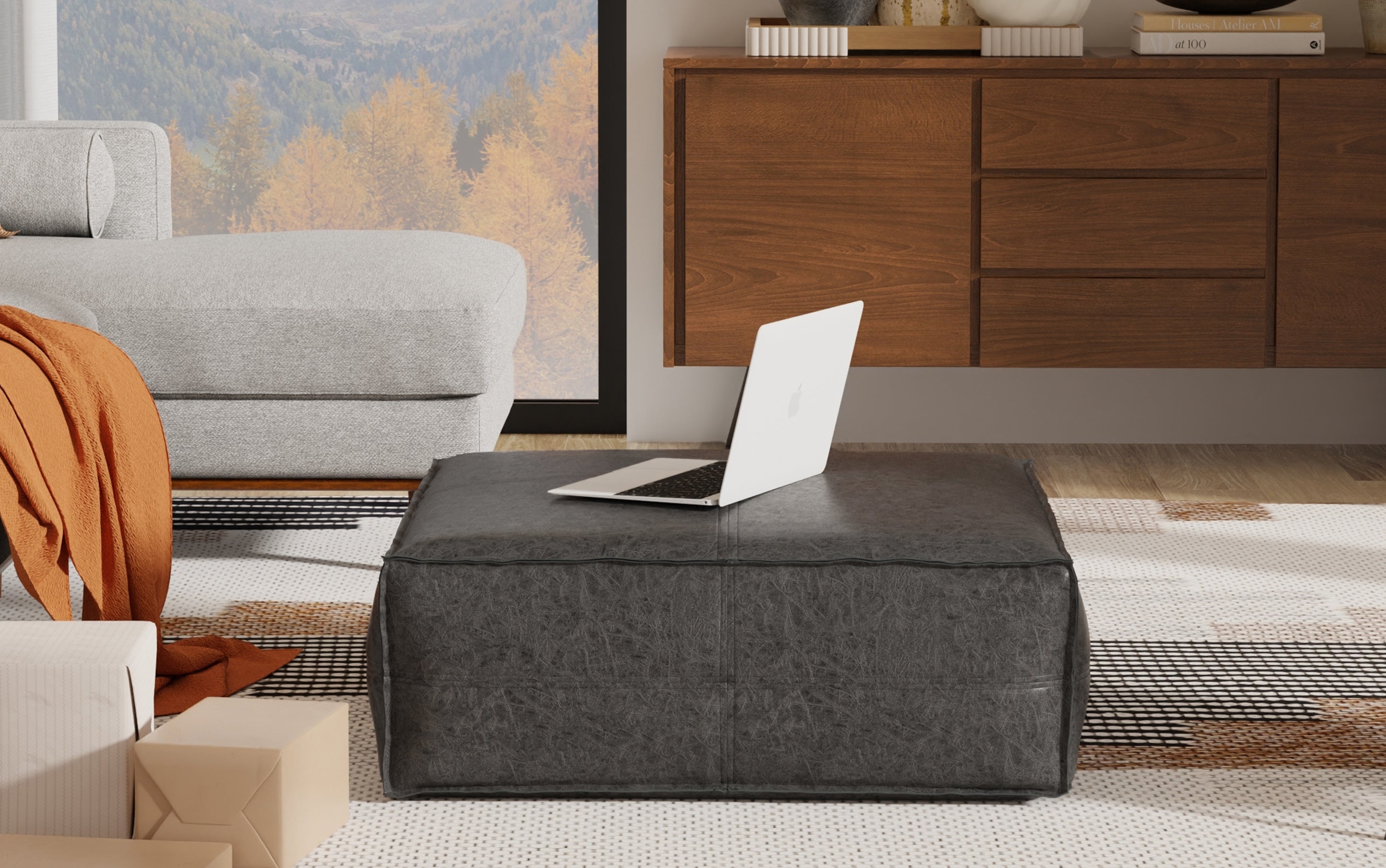 Brody Extra Large Coffee Table Pouf