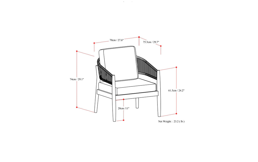 Bayshore Outdoor Conversation Chair (Set of 2)