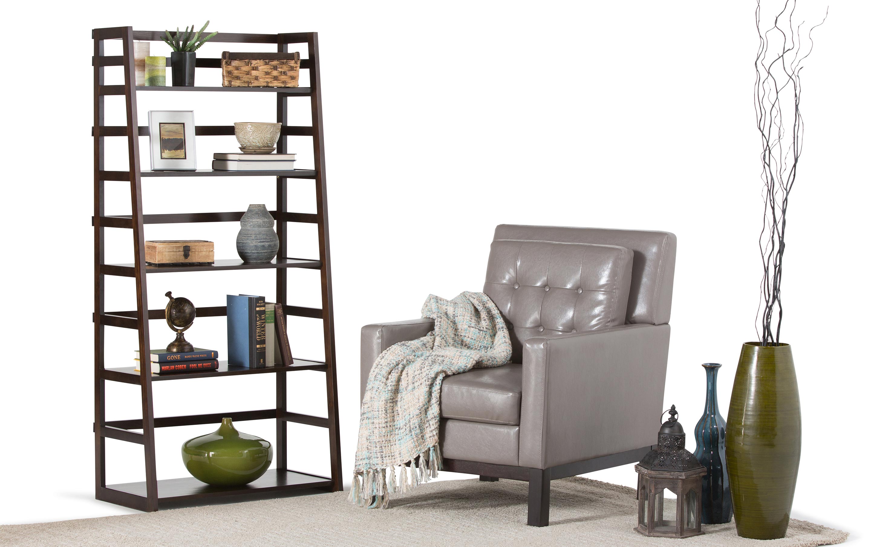 Acadian Ladder Shelf Bookcase