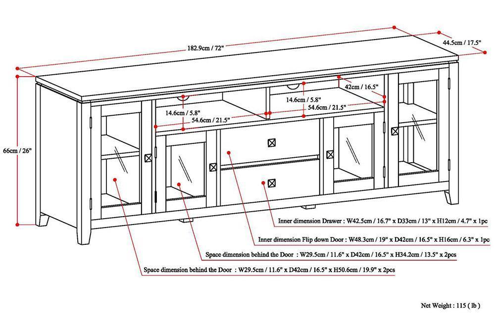 Cosmopolitan 72 inch TV Stand