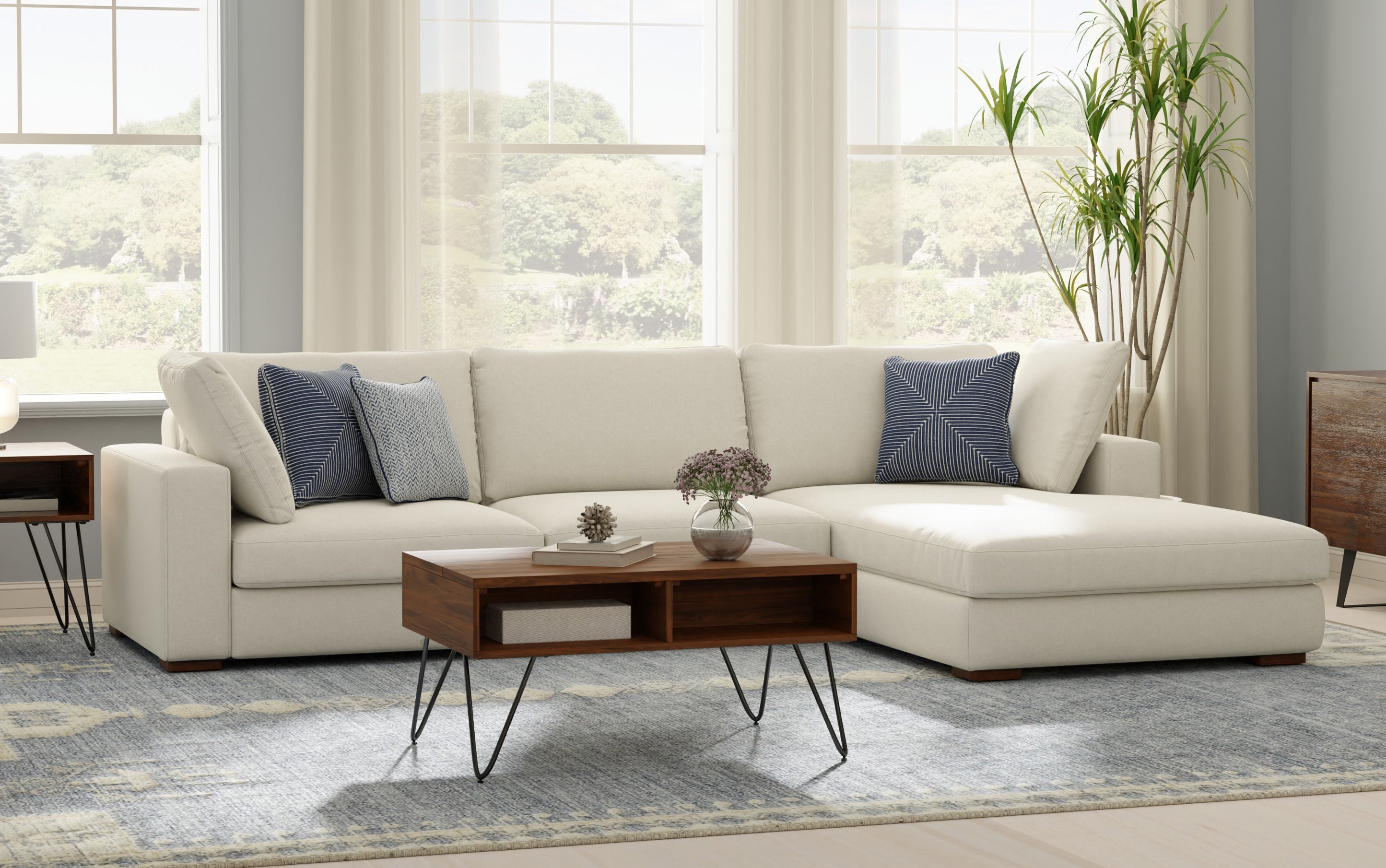 Charlie Deep Seater Right Sectional Sofa