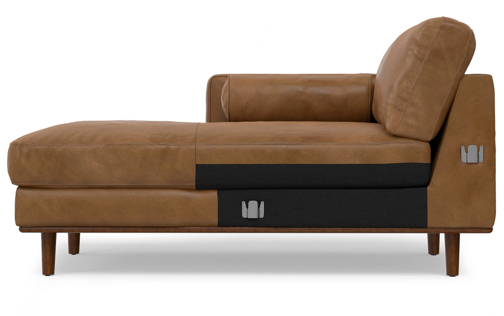 Morrison Left Sectional Sofa in Genuine Leather