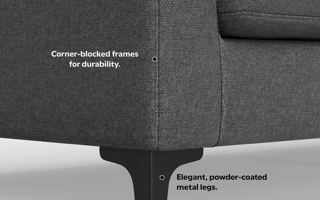 Ava 90 inch Mid Century Sofa