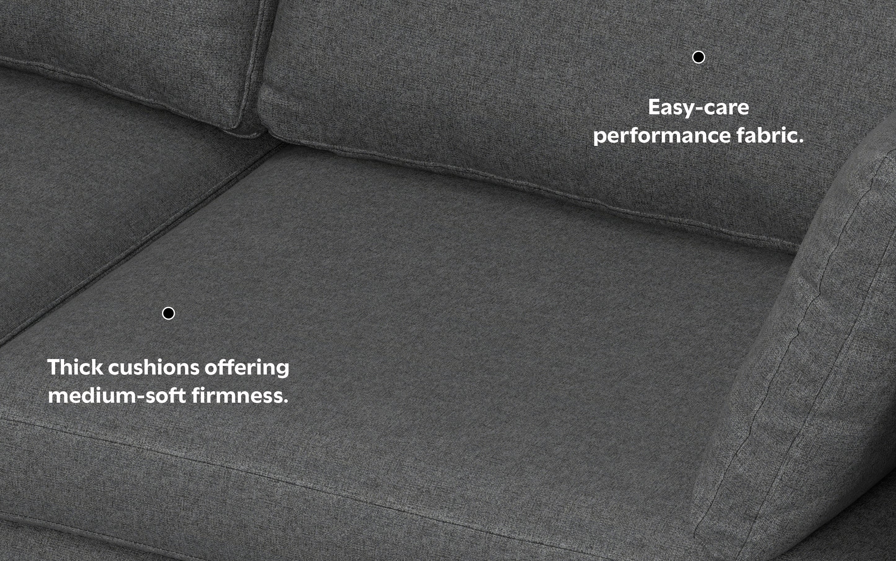 Ava Mid Century Corner Sectional Sofa