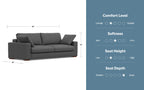 Charlie 96 inch Deep Seater Sofa