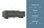 Jones 84 inch Sofa in Performance Fabric