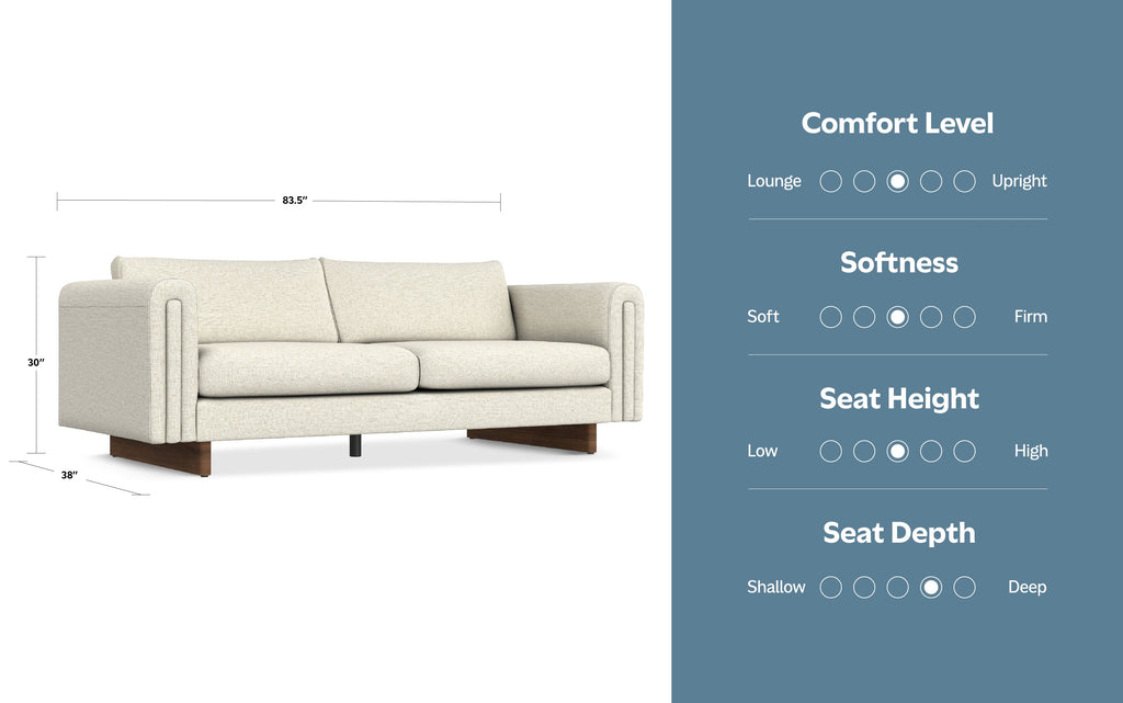 Jones 84 inch Sofa in Performance Fabric