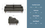 Livingston 76 inch Sofa in Genuine Leather