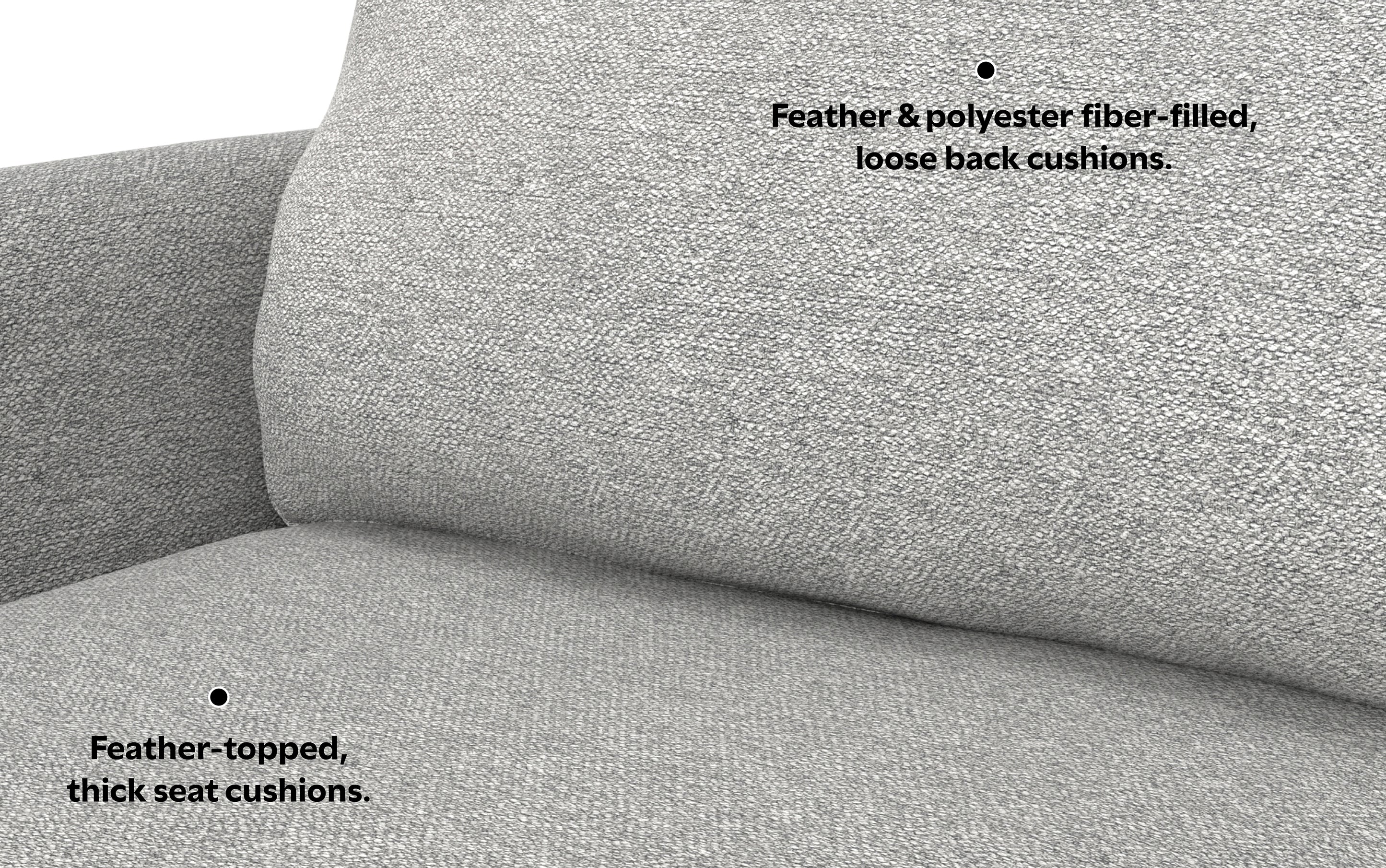 Livingston 76 inch Sofa in Woven-Blend Fabric