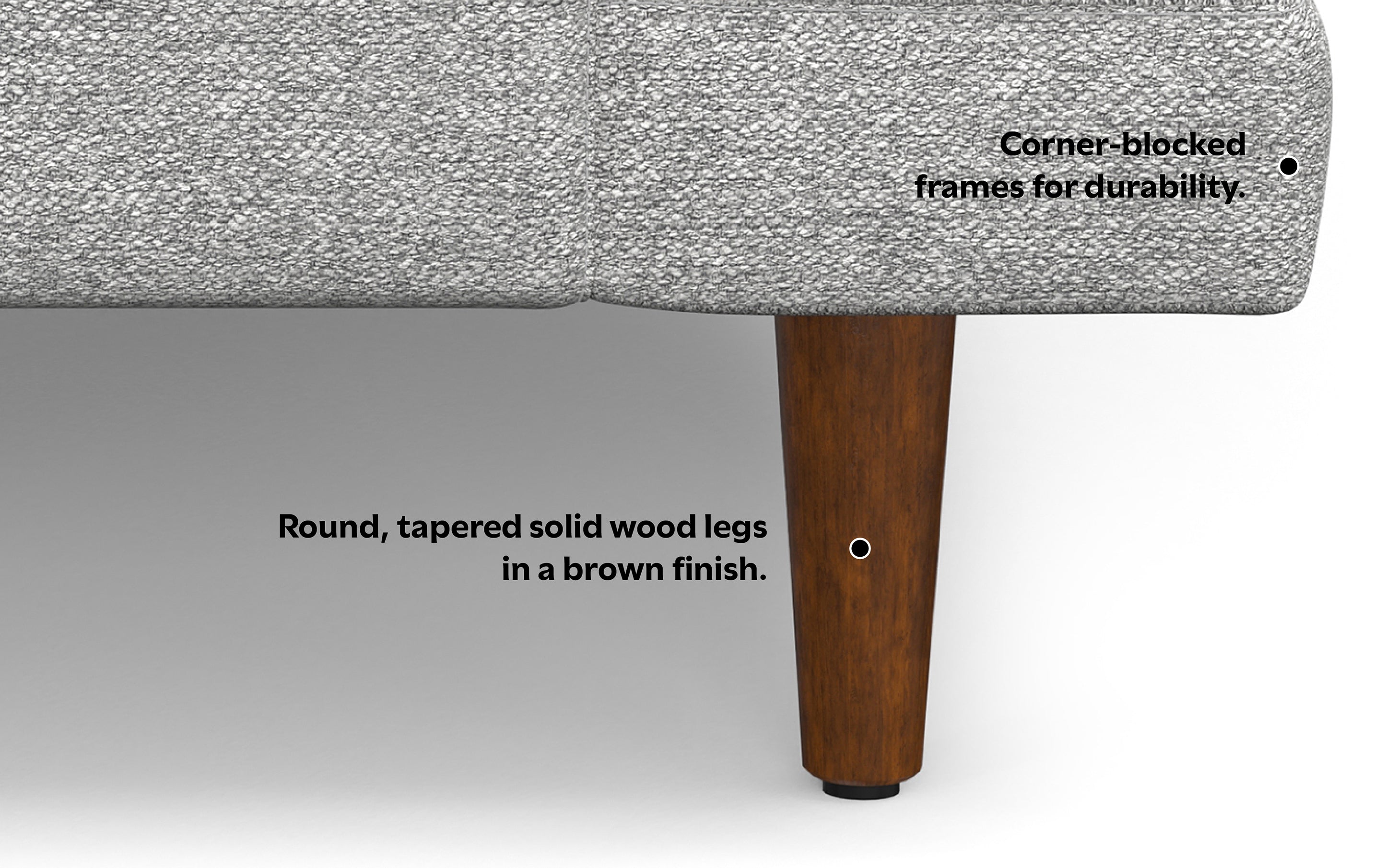 Livingston 76 inch Sofa in Woven-Blend Fabric