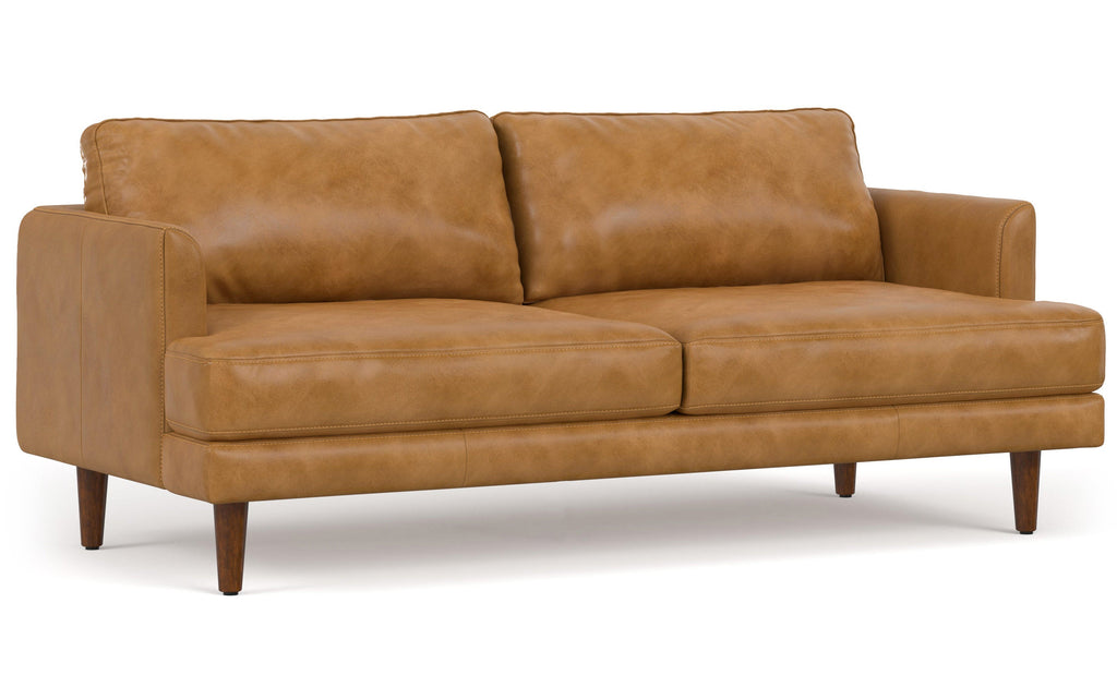 Livingston 76 inch Sofa in Genuine Leather