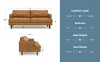 Livingston 76 inch Sofa in Genuine Leather