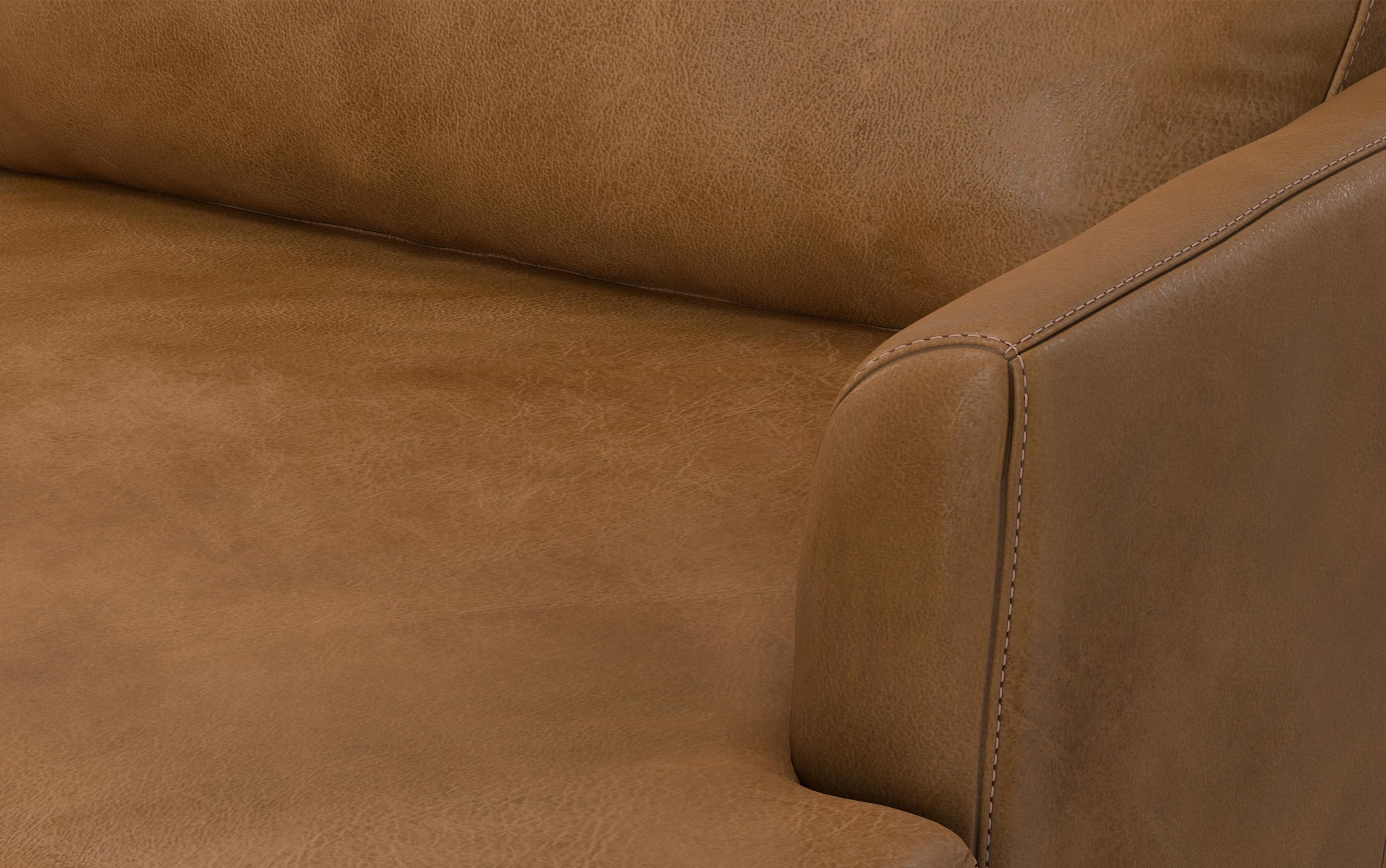 Livingston 76 inch Sofa in Genuine Leather