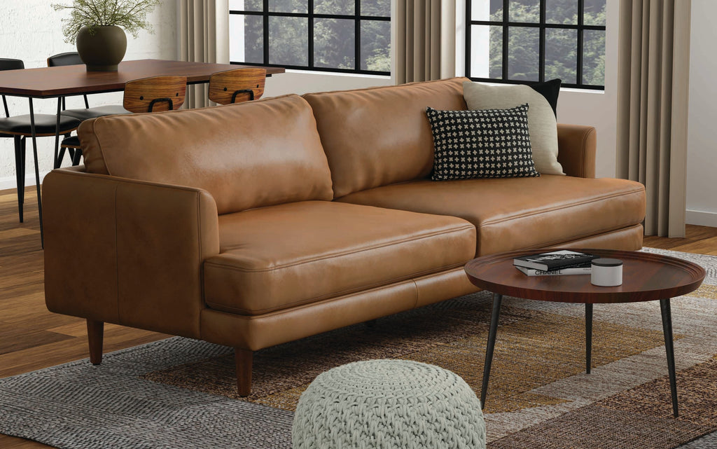 Livingston 90 inch Sofa in Genuine Leather