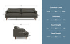Livingston 90 inch Sofa in Genuine Leather