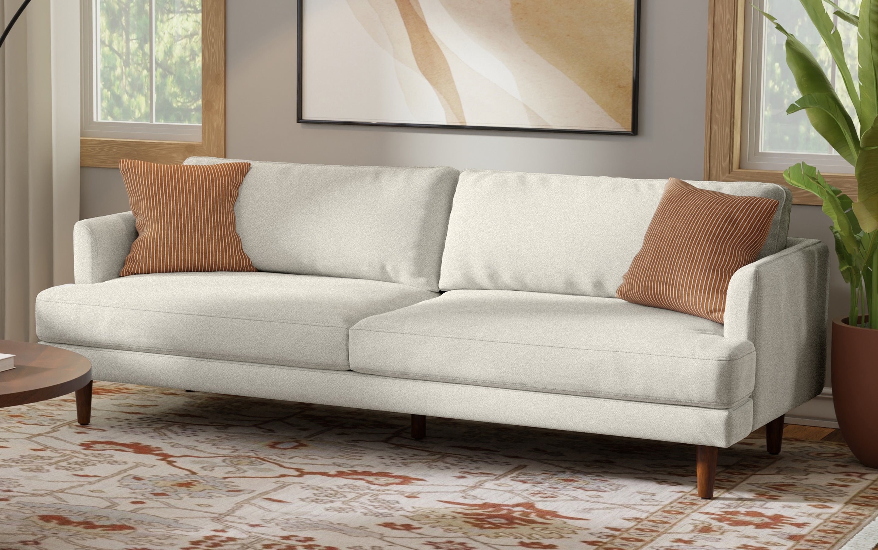 Livingston 90 inch Sofa in Woven-Blend Fabric