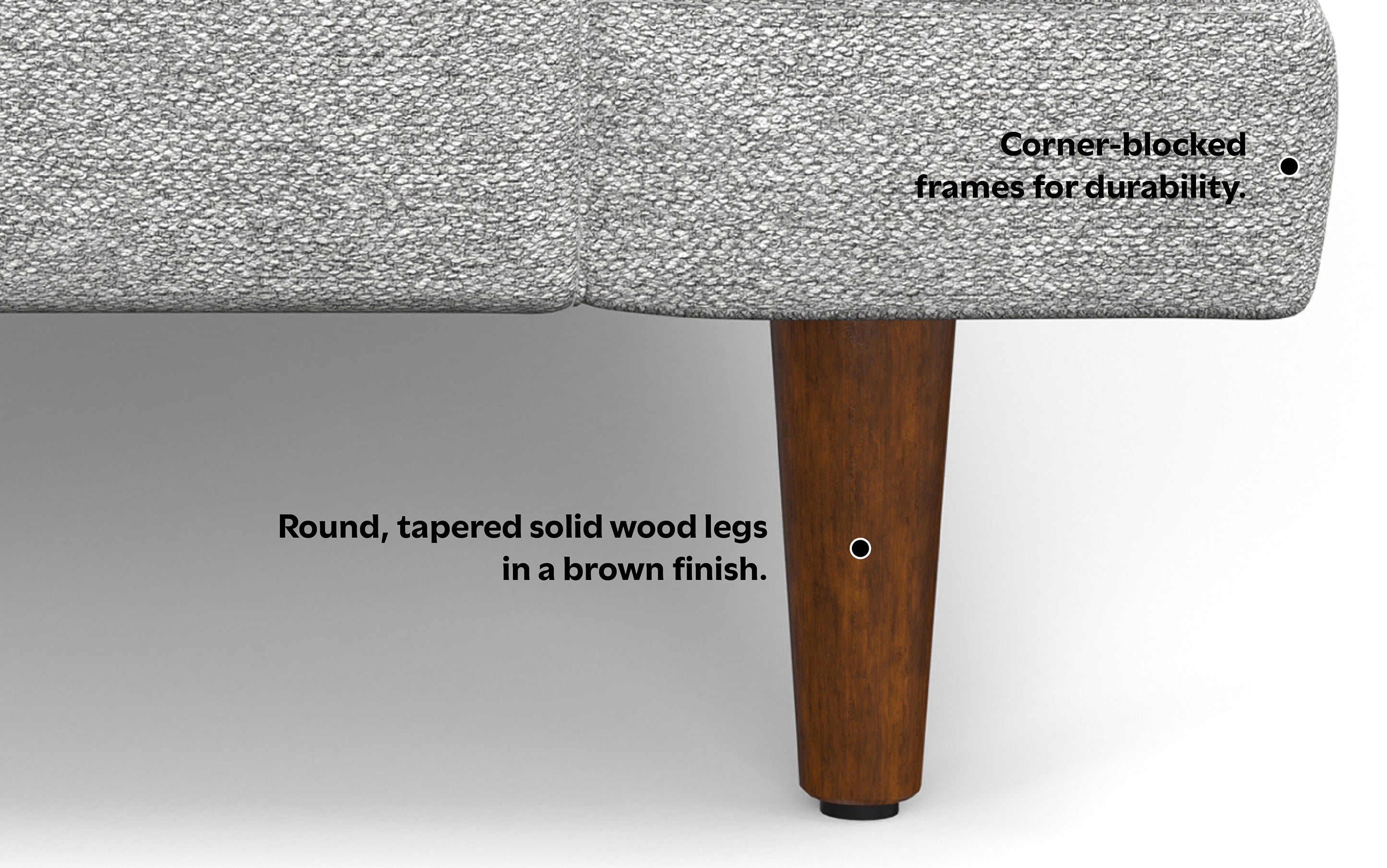 Livingston 90 inch Sofa in Woven-Blend Fabric