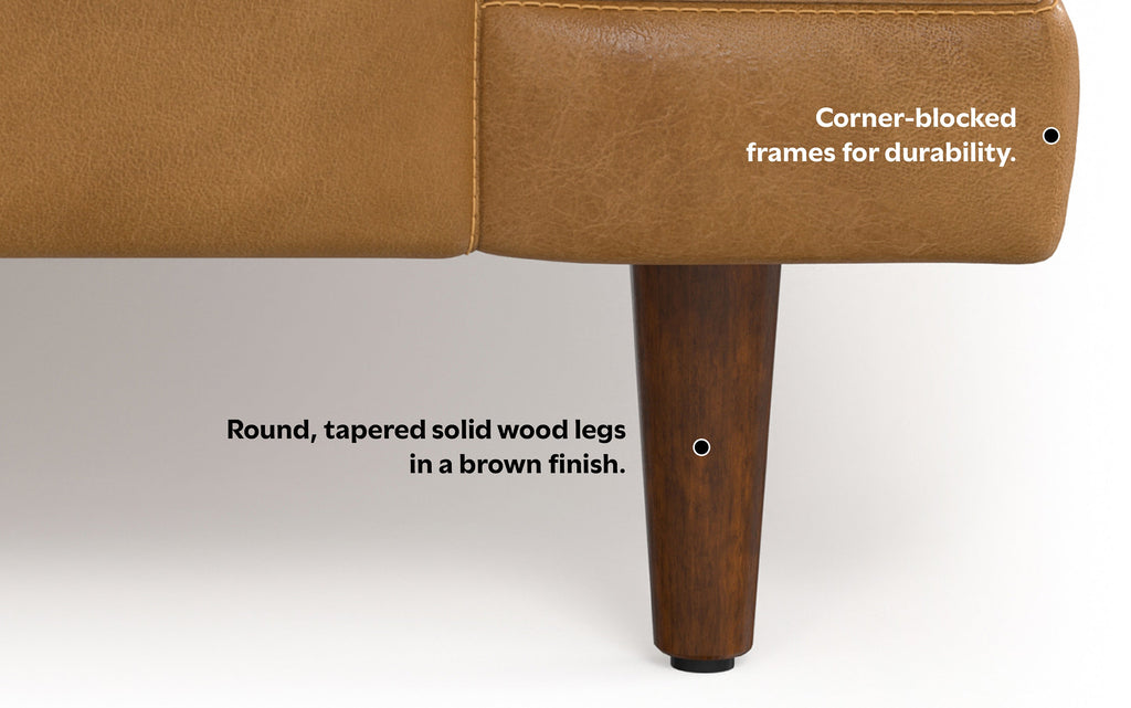 Livingston 90 inch Sofa in Genuine Leather