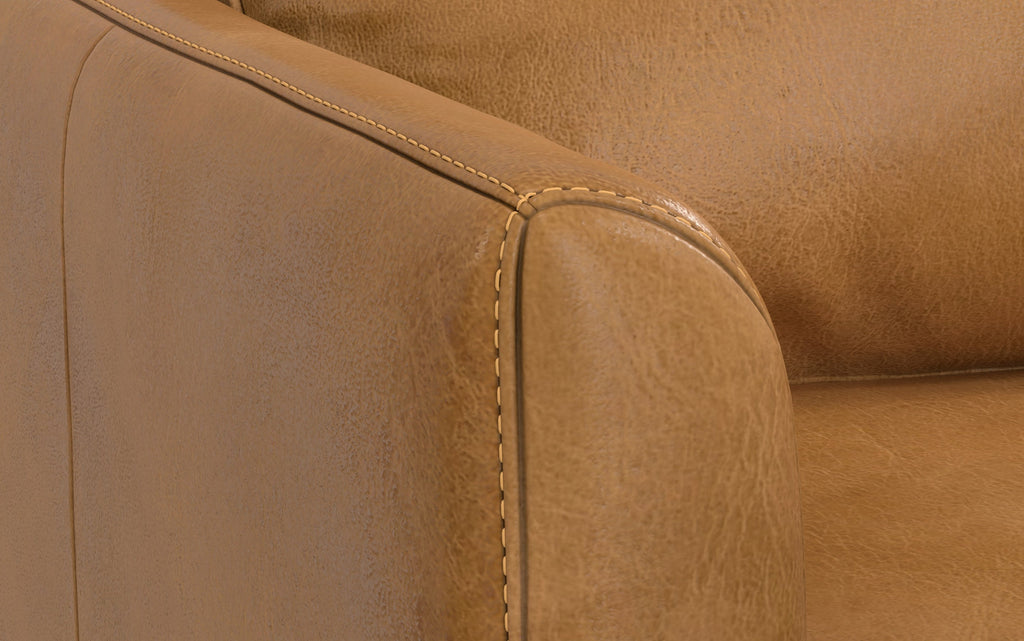 Livingston 76 inch Sofa in Genuine Leather