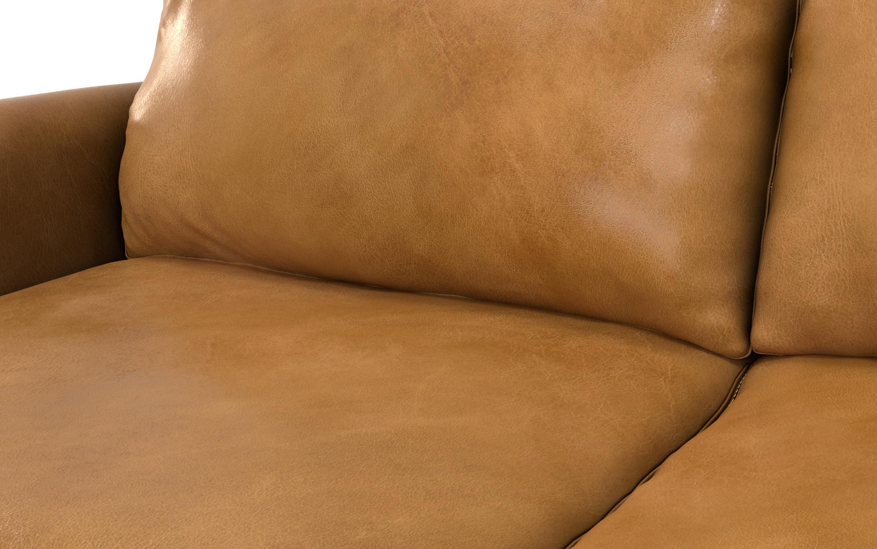 Livingston 76 inch Sofa in Genuine Leather
