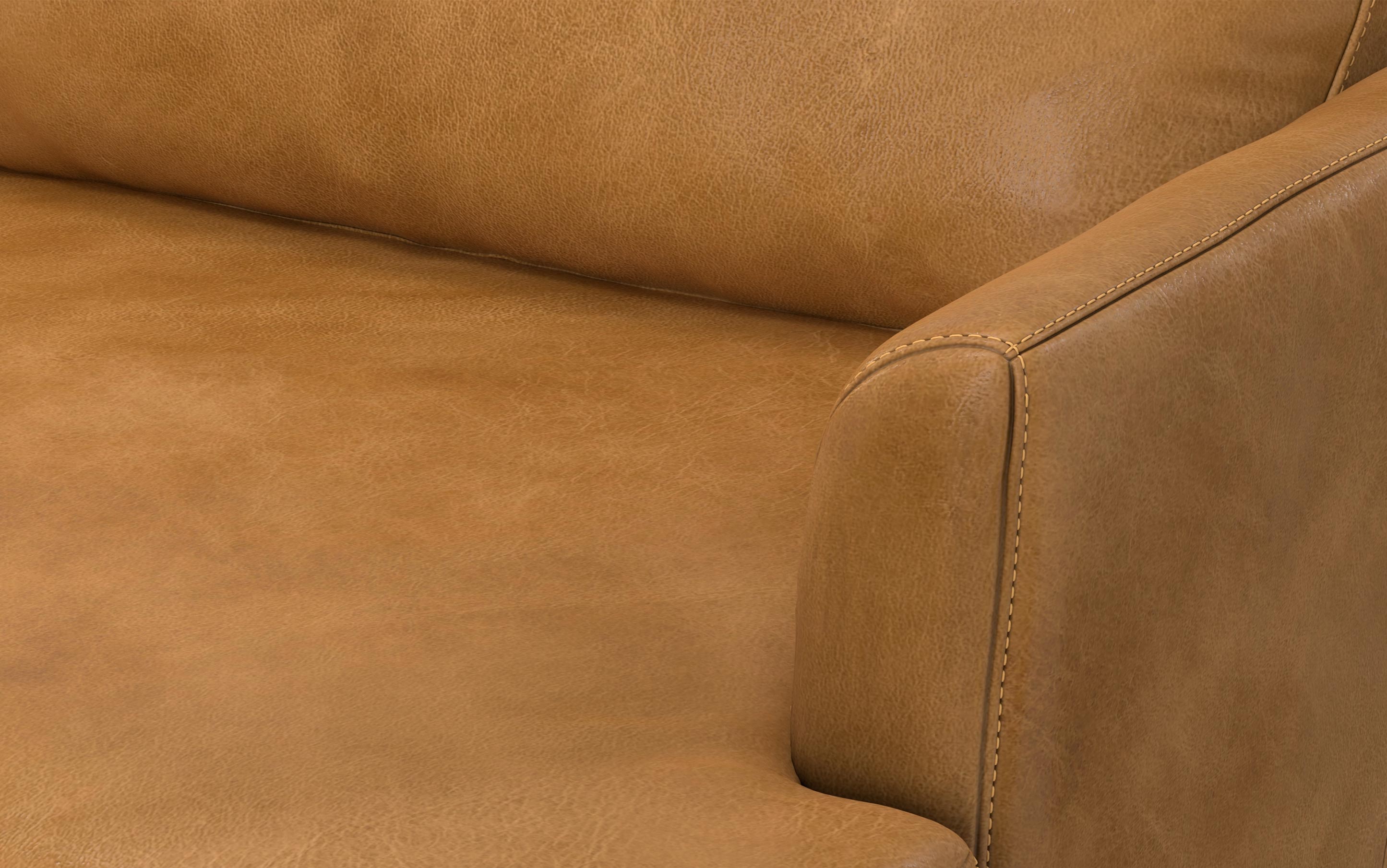 Livingston 76 inch Sofa in Genuine Leather
